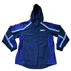 FedEx Stan Herman Reflective Jacket Men's Size L-RG Style# FD3336 NICE!